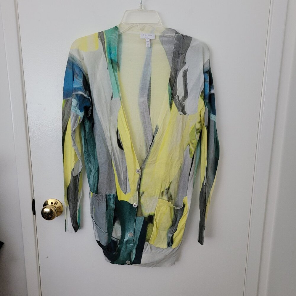 Escada V Neck Cardigan Sweater